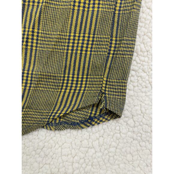 Vintage Michigan Wolverines Mens Sleep Shirt Plaid Blue PJs OSFA Bottom Drawers - Picture 6 of 8